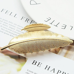 Kẹp tóc kim loại - kẹp tóc sau - kẹp tóc hình chiếc là vàng