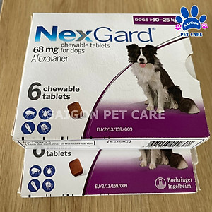Viên nhai Nexgard trị ve rận, bọ chét cho chó (1 viên) - 25-50kg