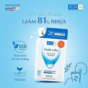Túi refill lotion dưỡng ẩm Hada Labo Advance Nourish Hyaluronic Acid cho da thường và da khô 170ml