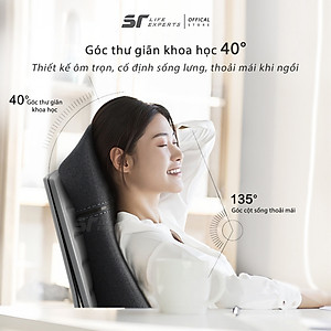 Gối Tựa Lưng Dài Công Thái Học, Đệm Lưng Chống Gù, Giảm Đau Cột Sống Dùng Cho Văn Phòng - Sairui