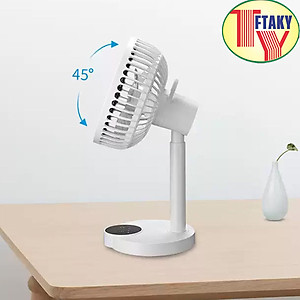 Quạt sạc tích điện DP DP-7626 tích hợp đèn LED chiếu sáng - loại quạt trung gió rất mạnh với nút bấm cảm ứng HÀNG CHÍNH HÃNG