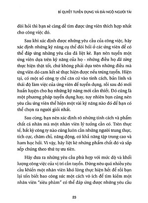 Bí Quyết Tuyển Dụng & Đãi Ngộ Người Tài (Tái Bản)