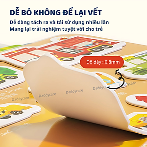 Hình Dán Sticker Cho Bé dùng nhiều lần Mideer Reusable Jelly Sticker Set 3 chủ đề