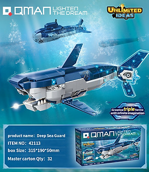 Đồ chơi lắp ráp xếp hình: Bảo vệ biển sâu - Qman 42113 (237 Chi tiết)