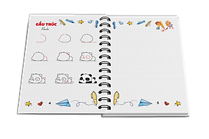 Bé vẽ như thế nào? - Sách dạy vẽ bằng vở caro giúp bé vẽ đẹp - Các bước vẽ cơ bản