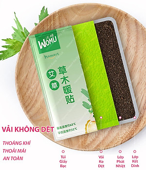 Miếng Dán Đau Bụng Kinh Hamart Dán Chườm Ấm Bụng Giữ Nhiệt Cơ Thể 3 Vị Thảo Dược Thiên Nhiên