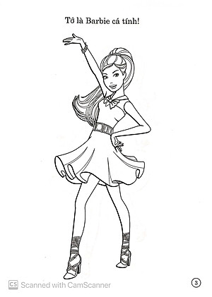 Bộ Sách Tô Màu Có Dán Hình - Barbie Xinh Đẹp (Bộ 4 Cuốn)