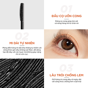 Mascara dài và cong mi tự nhiên dạng gel VACOSI NEOWISE Intense Mascara