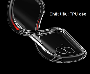 Ốp lưng cho Xiaomi Redmi 13C dẻo trong TPU chống sốc 4 góc cạnh, bảo vệ camera Kai Nguyễn( Hàng chính hãng)