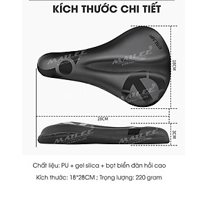 Vỏ Bọc lót yên xe đạp thể thao thoáng khí ESL-01 với bọt biển mềm dày, 1 cỡ size 28x18 cm cho xe đạp địa hình/ xe đạp đua đường trường