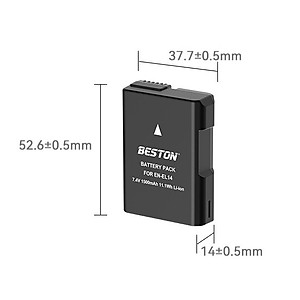 Bộ Pin EN-EL14 1500mAh + Sạc Beston Dùng Cho Máy Ảnh Nikon D3100 D3200 D3300 D3400 D5100 D5200 D5300 D5500 D5600 P7000 - hàng nhập khẩu