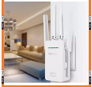 Kích sóng wifi tốc độ cao 4 râu 300M PIX LINK LV-WR09 thiết bị kích sóng phủ rộng giải pháp cho mạng yếu, kết nối đến 50M cực nhanh, cài đặt dễ dàng - Hàng chính hãng