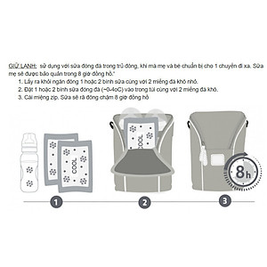 Túi giữ nhiệt bình sữa đôi (chứa được 2 bình sữa cổ siêu rộng) có thể giữ ấm hoặc giữ lạnh + tặng 2 zipper 20x30cm dùng bao đựng bình sữa giúp giữ nhiệt tốt hơn