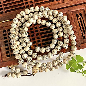 VÒNG TAY CHUỖI 108 HẠT BỒ ĐỀ TINH NGUYỆT 8mm TỰ NHIÊN