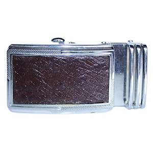 Đầu khóa da đà điểu Huy Hoàng da hột 3,5P đầu trắng màu nâu đất HT9418