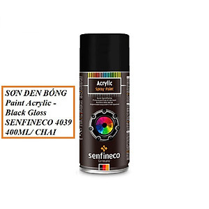 Sơn Đen Bóng SENFINECO 4039 Paint Acrylic Black Gloss 400ML/ Chai – HÀNG CHÍNH HÃNG 