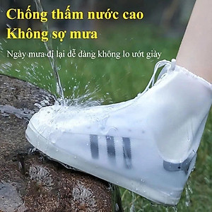 Set 2 Bọc Giày Chống Nước Đi Mưa Có Khóa Kéo, Phù Hợp Mọi Loại Giày