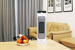 Máy sưởi gốm không khô da nhập khẩu FUJIHOME FH1000, không phát sáng, không đốt oxi, tự ngắt - Hàng chính hãng
