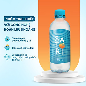 Thùng 24 Chai Nước Tinh Khiết Hoàn Lưu Khoáng SATORI (350ml/chai)