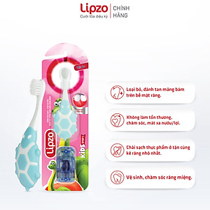 Bàn Chải Đánh Răng Lipzo Kids Step1 Cao Cấp Công Nghệ Chỉ Tơ Nha Khoa Siêu Mềm Dành Cho Trẻ Em Trên 2 Tuổi