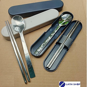 Bộ Muỗng Đũa LocknLock Bằng Thép Không Gỉ Kèm Hộp Đựng - HPL105 - Nhiều Màu - Hàng Chính Hãng