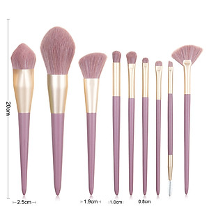 Bộ Cọ Trang Điểm 9 Cây AW01 Cao Cấp Lông Siêu mềm mịn, Bám Phấn hiệu quả, Phù Hợp  Mọi Loại Da, Không Gây Khó Chịu Cho Người Dùng, Có Túi Hộp Da Nhỏ Gọn, Tiện Dụng Đầy Đủ  Cọ với Chức Năng Makeup Hiệu Quả, Cầm Thoải Mái, Dễ Sử Dụng.