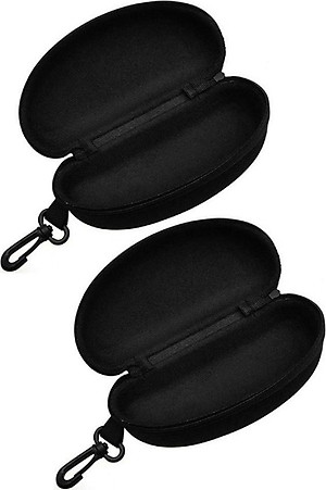 Bộ 2 hộp đựng mắt kính có móc treo - Màu Đen