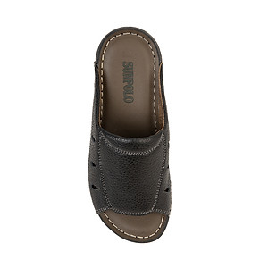 Dép nam quai ngang da bò cao cấp đế cao su SUNPOLO DQN025