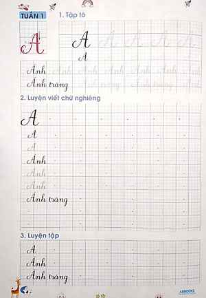 Vở Ô Ly Có Chữ Mẫu Luyện Viết Chữ Đẹp - Chữ Nghiêng, Nét Thanh, Nét Đậm, Chữ Viết Hoa - Tập 1 (Tái Bản)