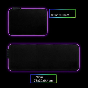 Lót chuột Mouse pad Led RGB 350*250*3mm - Hàng chính hãng / Hàng nhập khẩu