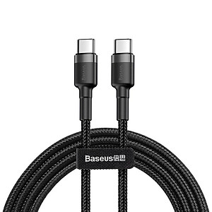 Dây cáp sạc nhanh Type-C dài 2M hiệu Baseus Cafule Type C to Type C PD truyền data tốc độ cao  cho Smartphone / Tablet / Macbook / Laptop Type C Samsung Huawei Oppo Xiaomi Vsmart (3A, 60W, Sạc nhanh PD, Sạc nhanh QC 4.0 Quick Charge) - Hàng nhập khẩu