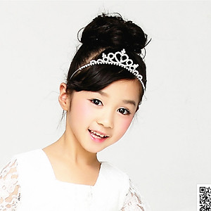 Vương miện công chúa đính đá lấp lánh cho bé gái phối đầm dự tiệc siêu lung linh – P137