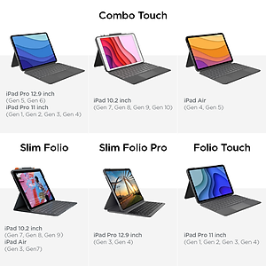 Bao da kèm phím Logitech Slim Folio dành cho iPad 10.9 inch Gen 10 - Bluetooth, Pin 3 năm, chống thấm nước - Hàng chính hãng