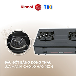 Bếp gas dương Rinnai RV-4700(G)N mặt bếp men và kiềng bếp men - Hàng chính hãng.