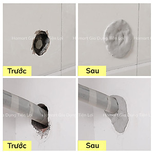 Keo Vá Trám Tường Đa Năng Che Vết Nứt Sửa Chữa Tường Nhà Hiệu Quả Kèm Đầu Nối & Dụng Cụ Trám