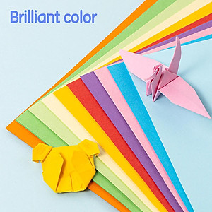 Giấy Gấp Thủ Công Origami - 15 x 15 cm - 10 Màu - Deli EY015 (100 Tờ/Xấp)
