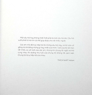 Sách Trong Cái Không Có Gì Không ? (Thiền Sư Thích Nhất Hạnh Trả Lời Cho Trẻ Em Những Thắc Mắc Về Ý Nghĩa Cuộc Sống, Về Cái Chết, Về Gia Đình, Bạn Bè Và Nhiều Câu Hỏi Khác)