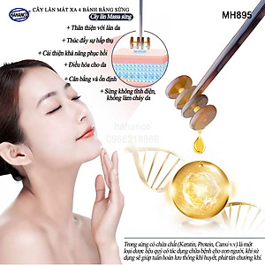 Cây lăn 4 bánh mát xa bằng sừng - lăn mặt giúp làm mịn da & lưu thông khí huyết- MH895