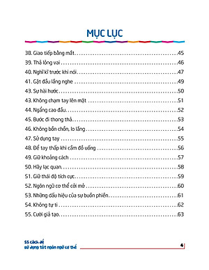 Sách 55 Cách Để Sử Dụng Tốt Ngôn Ngữ Cơ Thể