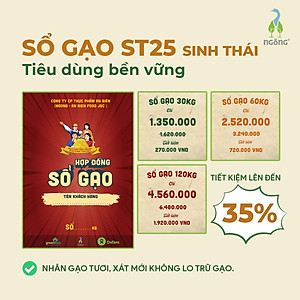 Gạo Ngỗng Sinh Thái ST25 - Gạo Sạch Ruộng Rươi Tôm Gói 700gr