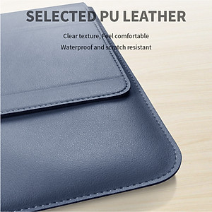 Túi chống sốc bao da dành cho ipad laptop macbook surface kiêm giá đỡ tản nhiệt kèm ví đựng sạc chuột - Hàng chính hãng