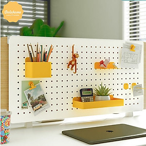 Chân đứng đặt bàn + chân kẹp bàn + móc U vách ngăn Dola Home - Phụ kiện bảng Pegboard