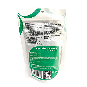 Hạt diêm mạch (quinoa) đen Sức Khỏe Xanh - Nhập khẩu Peru Nam Mỹ chính hãng 