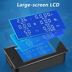 Peacefair PZEM-022+Opening And Closing CT 100AAC Digital Display Power Monitor Voltmeter Ammeter Power Meter Frequency Meter Factor Table