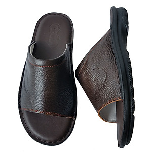 Dép Nam Da Bò Thật May Đế BIGGBEN Cao Cấp DN315