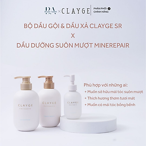 Dầu gội và dầu xả CLAYGE SR - chiết xuất đất sét làm sạch và dưỡng ẩm