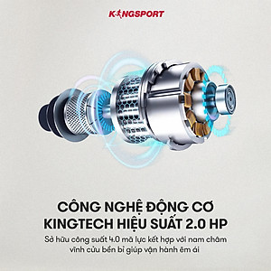 CHỈ GIAO MIỀN NAM | Máy chạy bộ KINGSPORT Plus K-04 đơn năng,thảm chạy rộng chống trơn, thiết kế nhỏ gọn, cân nặng phù hợp từ dưới 70kg