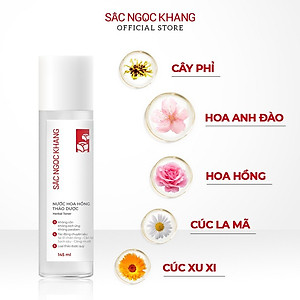 Bộ đôi dưỡng ẩm và bảo vệ da trước ánh nắng Sắc Ngọc Khang: Nước hoa hồng 145ml + Kem chống nắng 50g