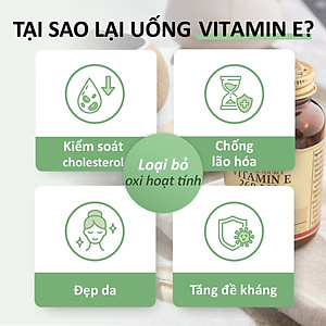 Viên Uống Solgar Vitamin E 400 IU - Bổ Sung Vtamin E, Hỗ Trợ Làm Đẹp Da, Ngăn Ngừa Lão Hóa [ 50 Viên]