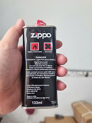 Bình xăng Zippo loại rẻ 125ml dùng cho hộp quẹt zippo, bật lửa zippo chuyên dụng